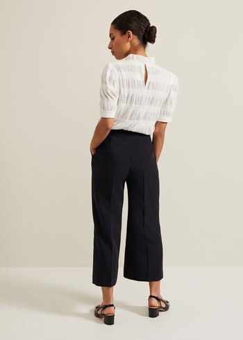 Phase Eight Petite Aubrielle Clean Crepe Culottes Trousers Navy Canada | BJHPKQ-420